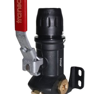 1" (25mm) 3 port Wall Bracket with Ball Valve, NPT