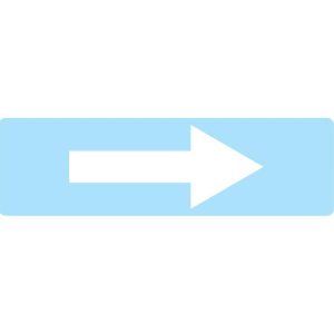 2" (50mm) to 2-1/2" (63mm) White Flow Directional Arrow Sticker (QTY: 16 Arrows + 8 White Parker Transair Stickers)