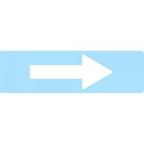 2" (50mm) to 2-1/2" (63mm) White Flow Directional Arrow Sticker (QTY: 16 Arrows + 8 White Parker Transair Stickers)