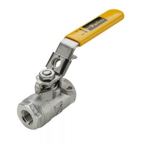 1/2" Threaded Stainless Steel Ball Valve with PTFE Seal